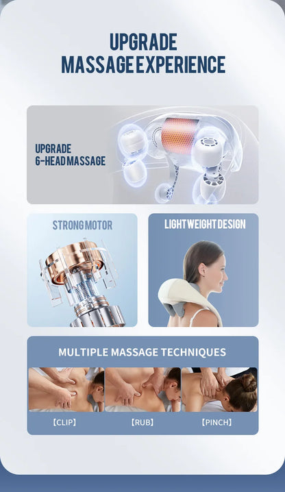Portable Neck & Shoulder Massager – Heated Therapy & Relaxation
