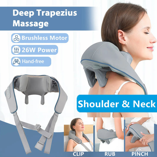 Portable Neck & Shoulder Massager – Heated Therapy & Relaxation