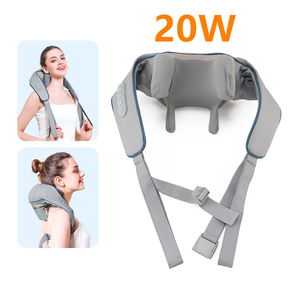 Portable Neck & Shoulder Massager – Heated Therapy & Relaxation