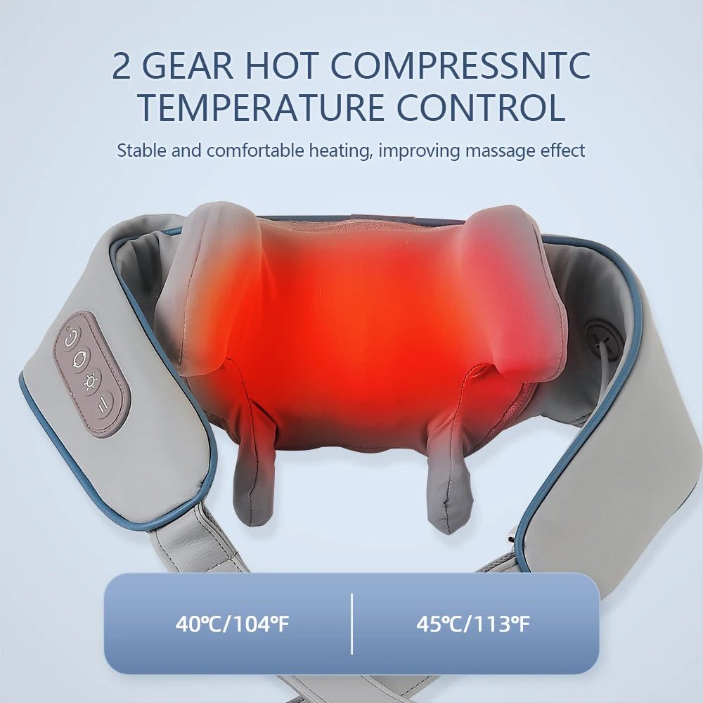 Portable Neck & Shoulder Massager – Heated Therapy & Relaxation