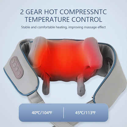 Portable Neck & Shoulder Massager – Heated Therapy & Relaxation