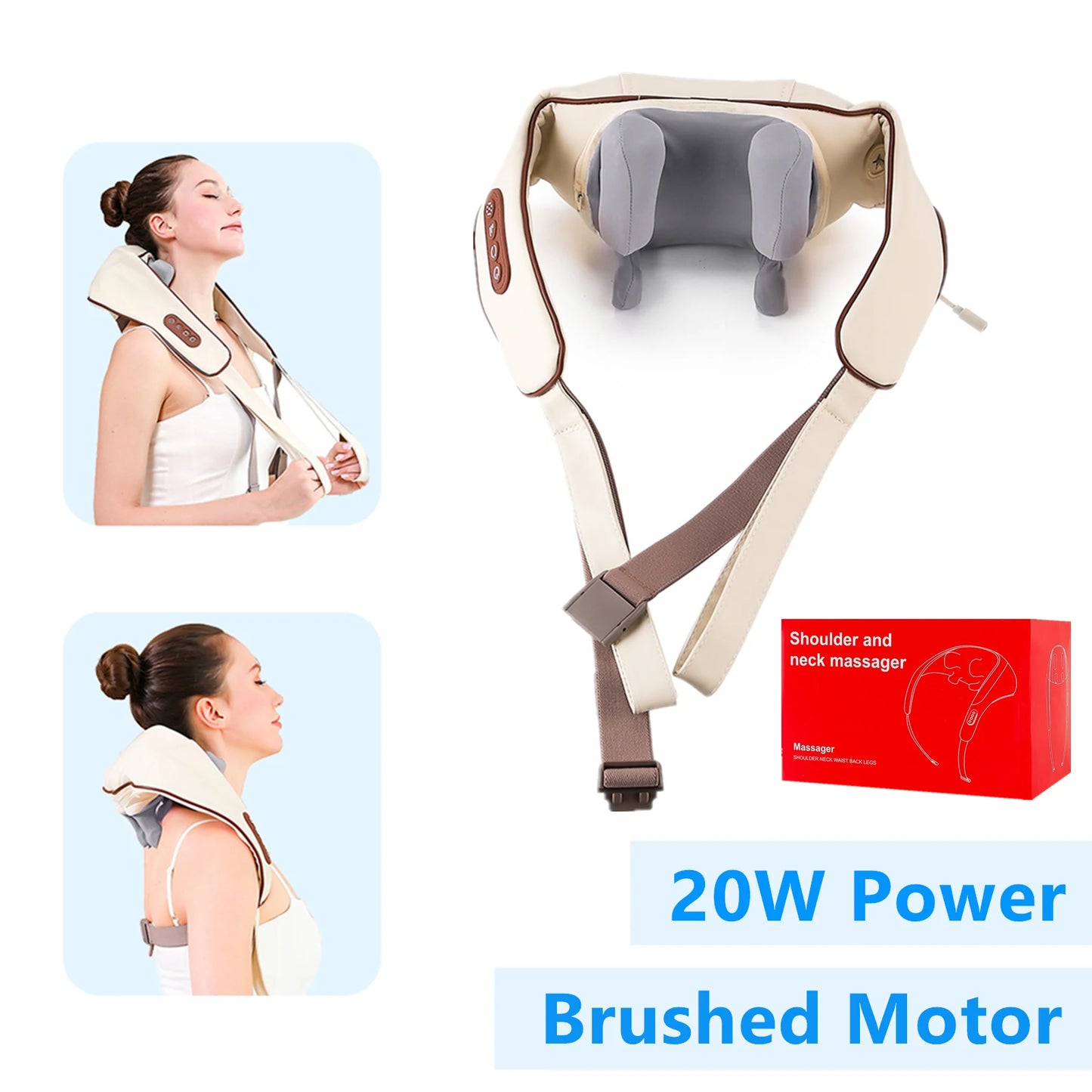 Portable Neck & Shoulder Massager – Heated Therapy & Relaxation
