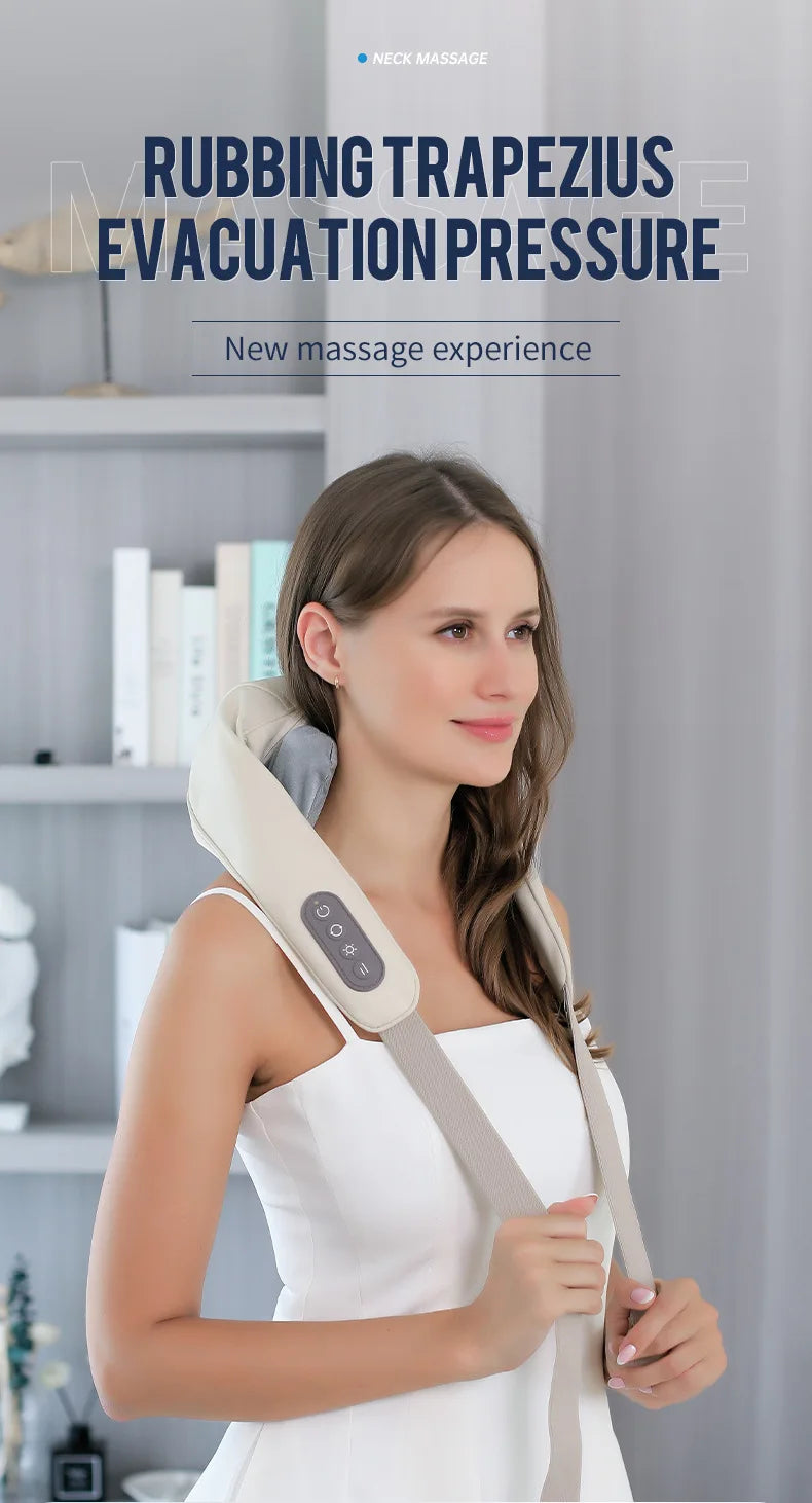 Portable Neck & Shoulder Massager – Heated Therapy & Relaxation