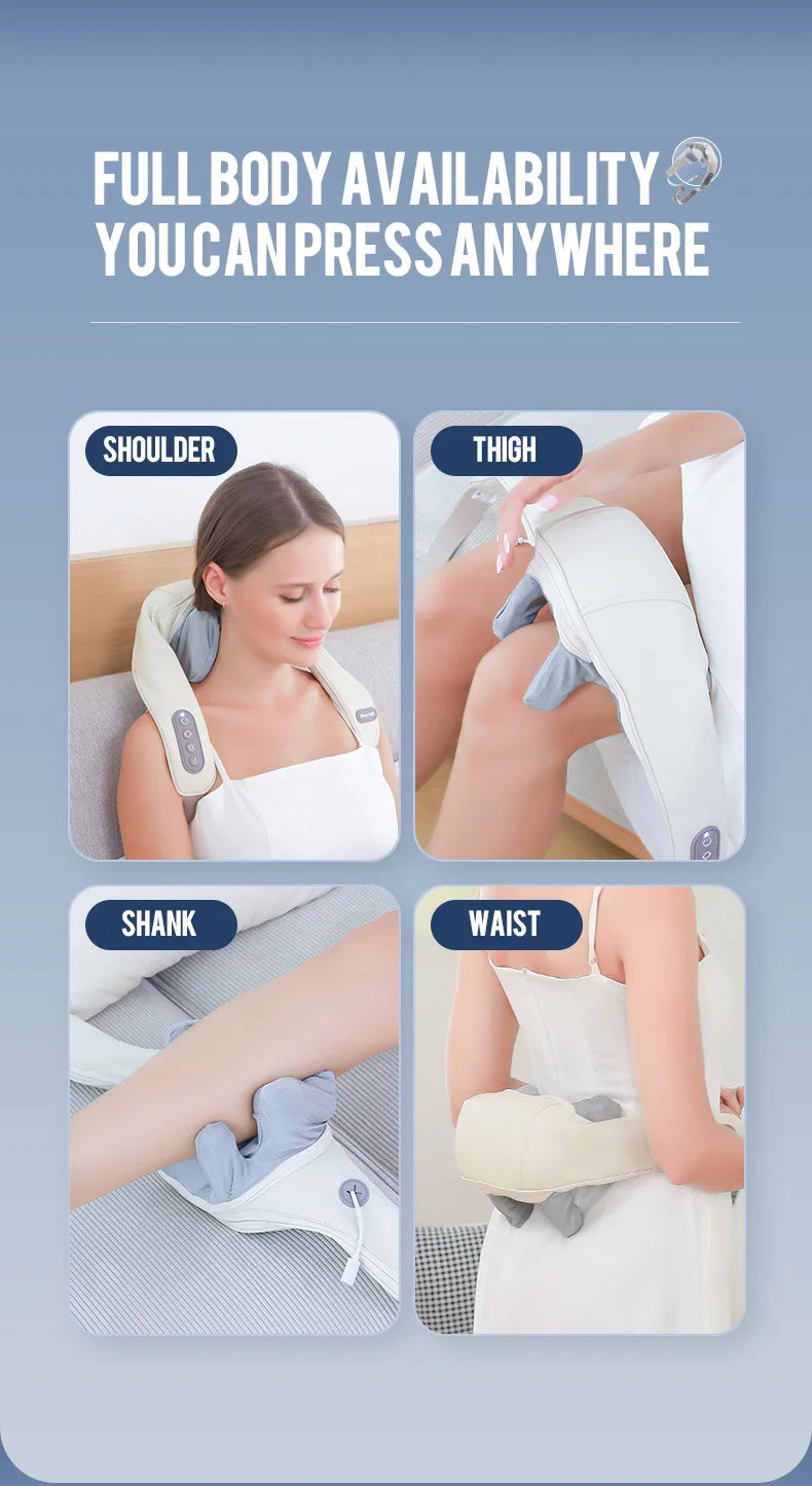 Portable Neck & Shoulder Massager – Heated Therapy & Relaxation