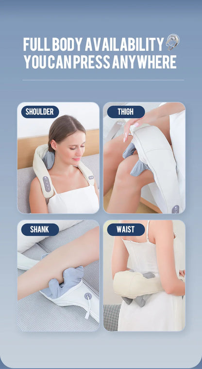 Portable Neck & Shoulder Massager – Heated Therapy & Relaxation